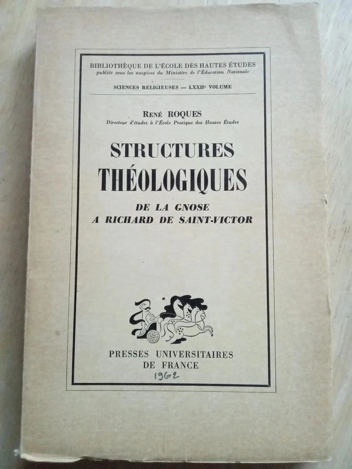 Structures théologiques, par René Roques